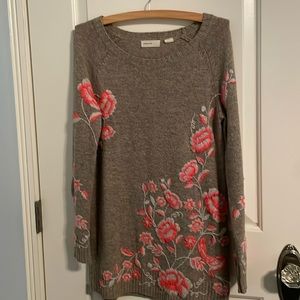 Anthropologie flower sweater